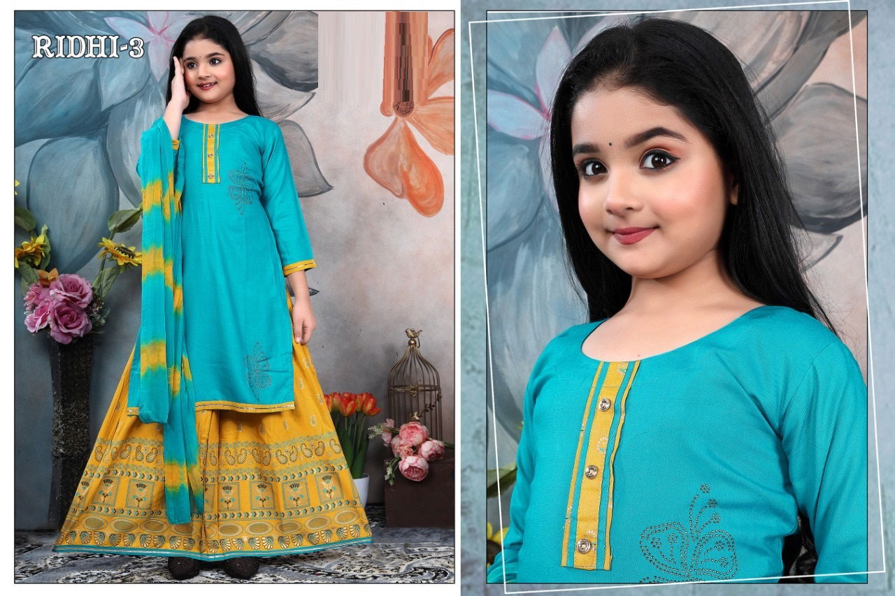 Ridhi 3 Readymade Dress Girls Kids Catalog